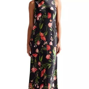 Ted Baker Floral Slip Dress with Cowl Neck
